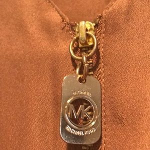 Michael Korda zip front blouse